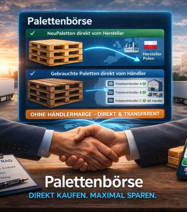 Neue Palettenbörse kommt: Direktgeschäft statt Händlermarge